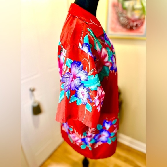 Vintage Orchid Fashions Made in  Hawaii men’s floral short sleeve shirt🏄🏻♂️💦 - Picture 5 of 10